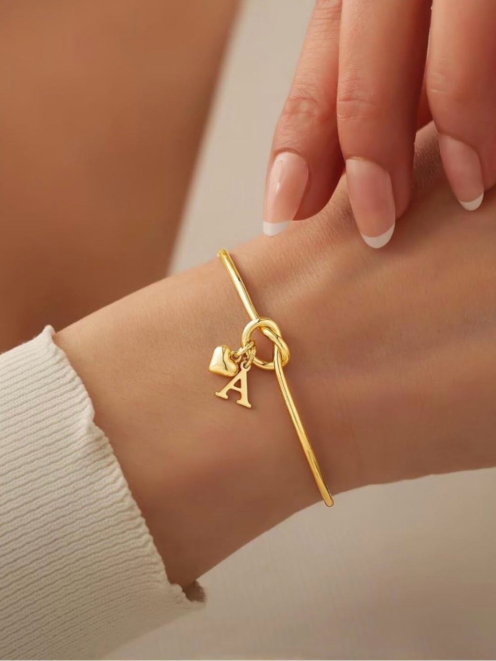 Gold Initial A Toggle Bracelet - Women's Jewelry